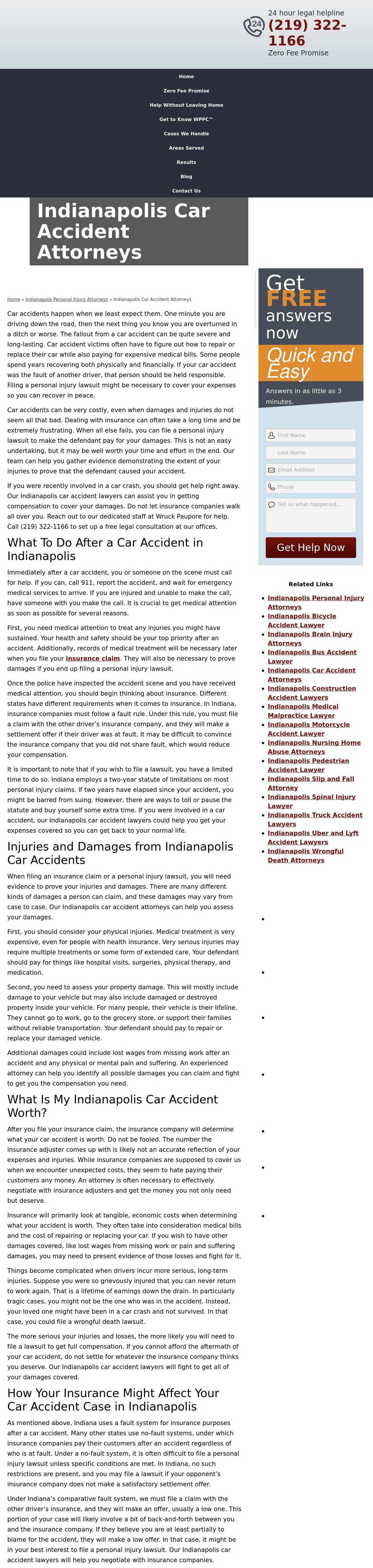 Wruck Paupore PC Injury Lawyers - Indianapolis IN Lawyers