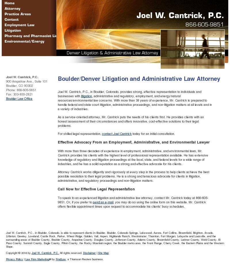 Joel W. Cantrick, P.C. - Boulder CO Lawyers