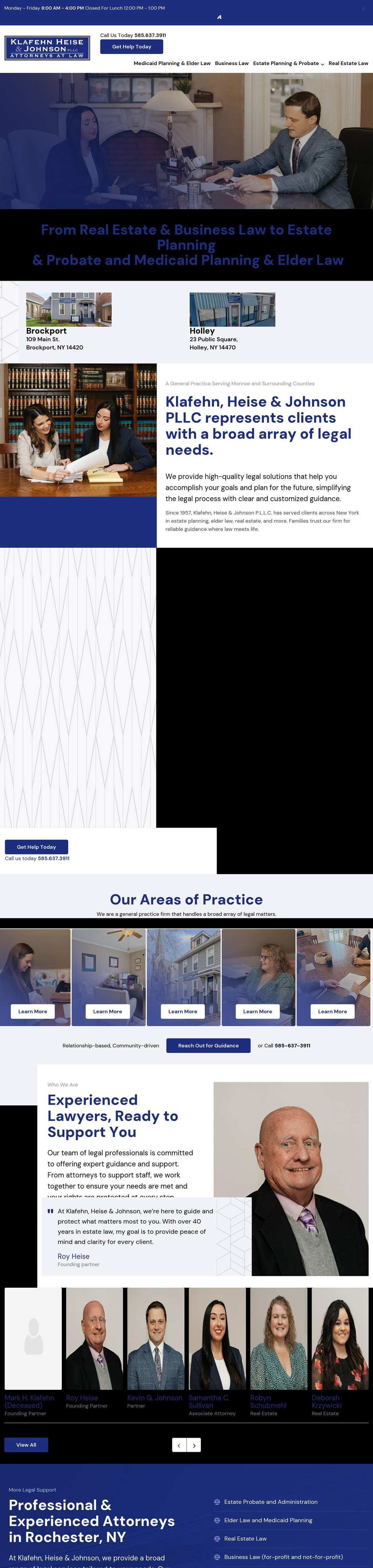 Klafehn, Heise & Johnson P.L.L.C., Attorneys at Law - Brockport NY Lawyers