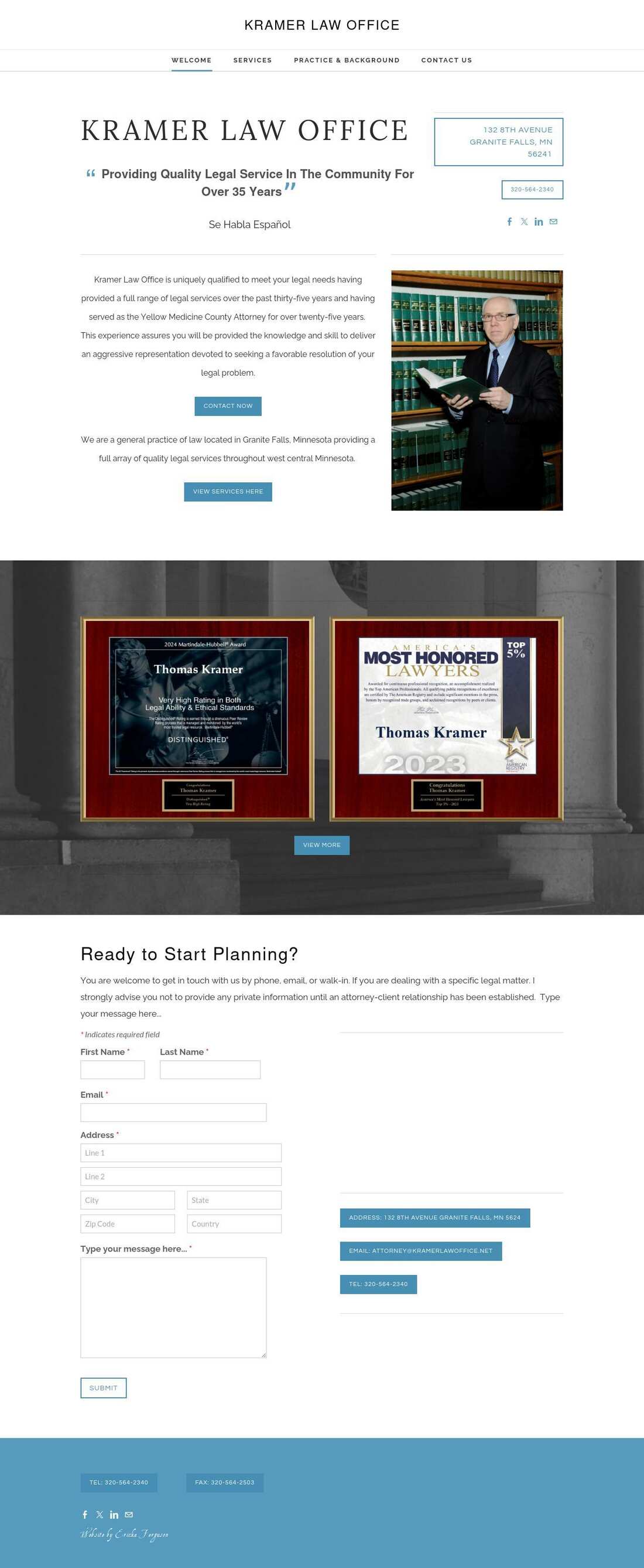 Kramer Law Office - Granite Falls MN Lawyers