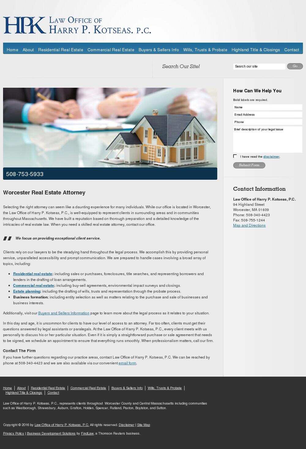Law Office of Harry P. Kotseas, P.C. - Worcester MA Lawyers