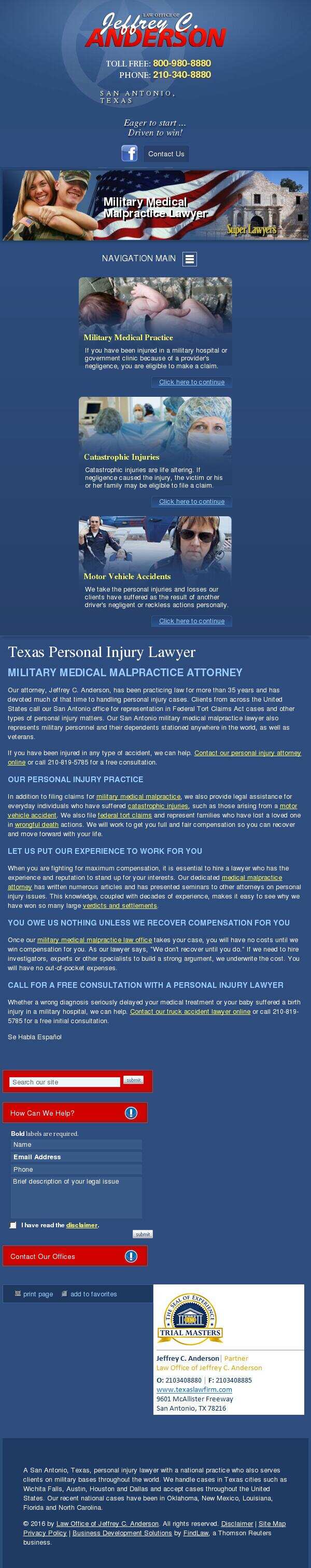 Law Office of Jeffrey C. Anderson - San Antonio TX Lawyers