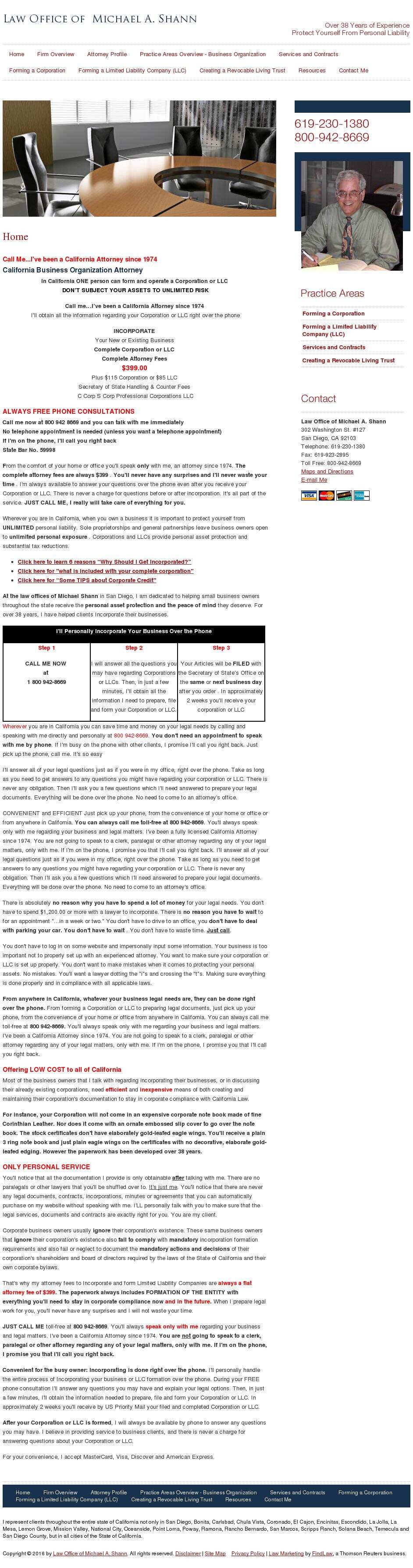 Law Office of Michael A. Shann - San Diego CA Lawyers