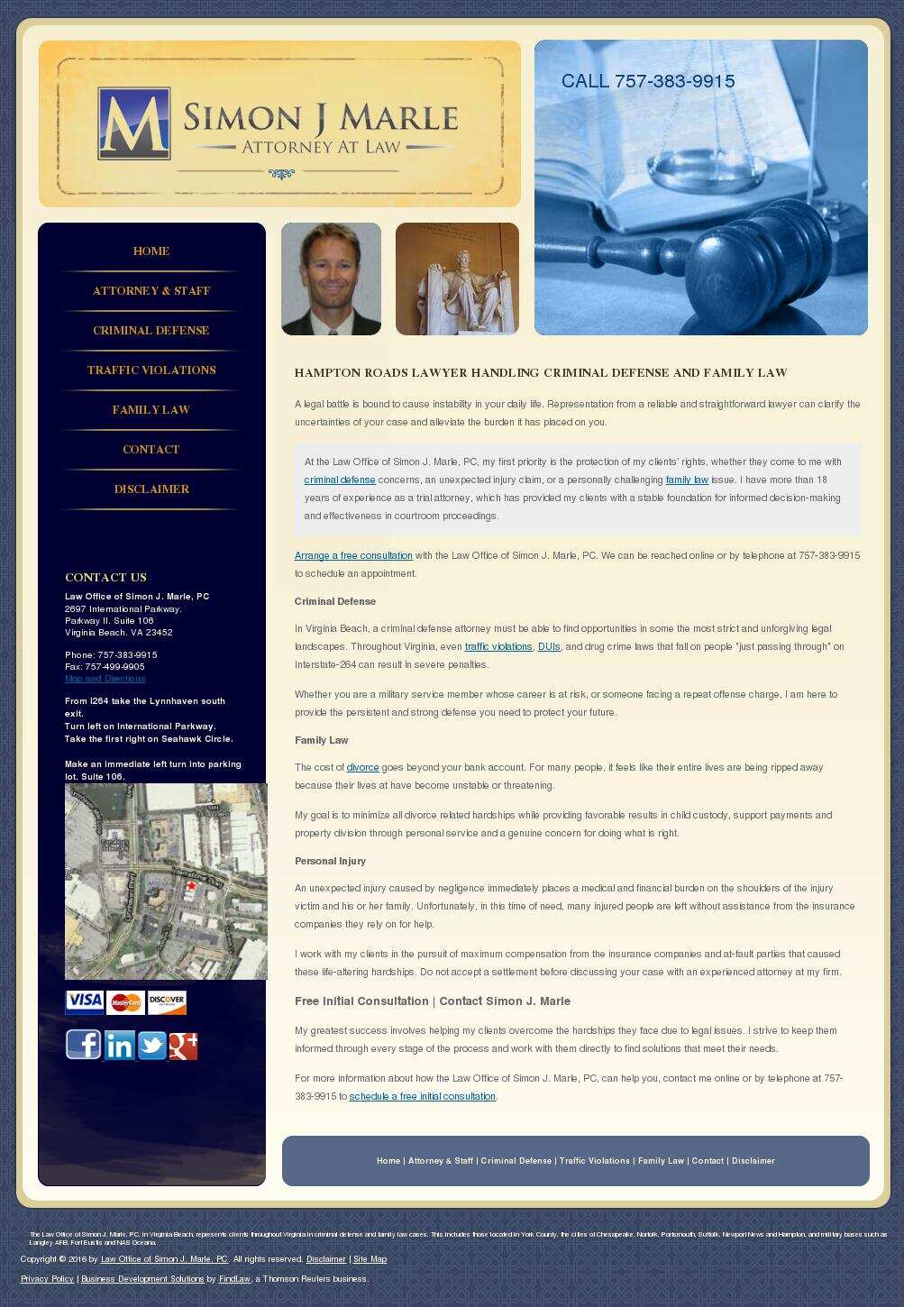 Law Office of Simon J. Marle, PC - Virginia Beach VA Lawyers