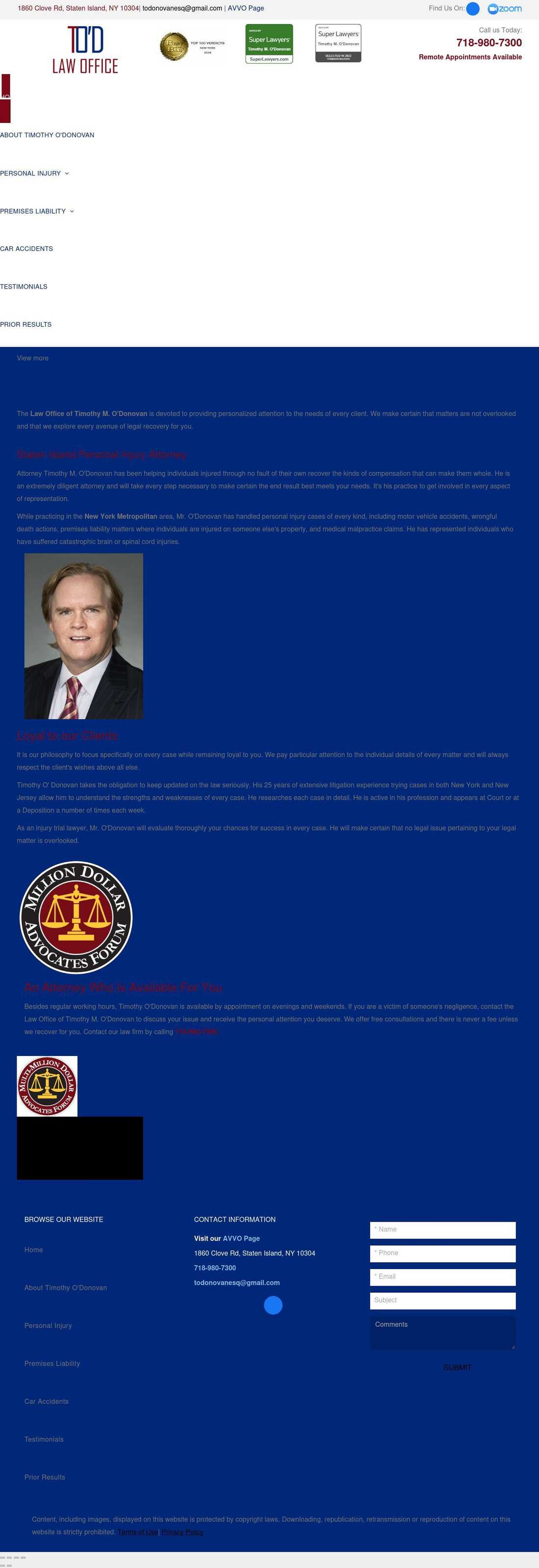 Law Office of Timothy M. O'Donovan - Staten Island NY Lawyers