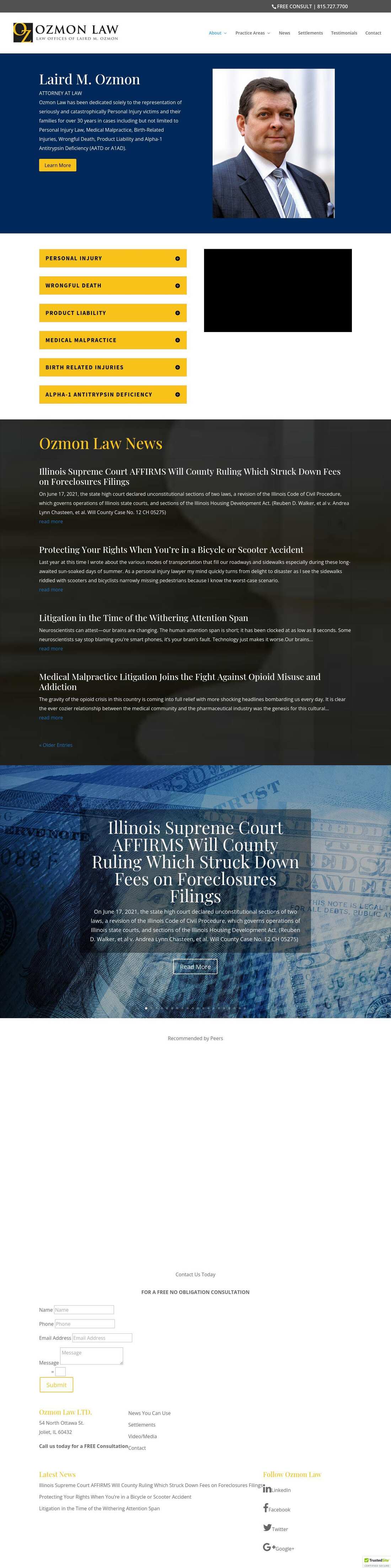 Law Offices of Laird M. Ozmon, Ltd. - Joliet IL Lawyers