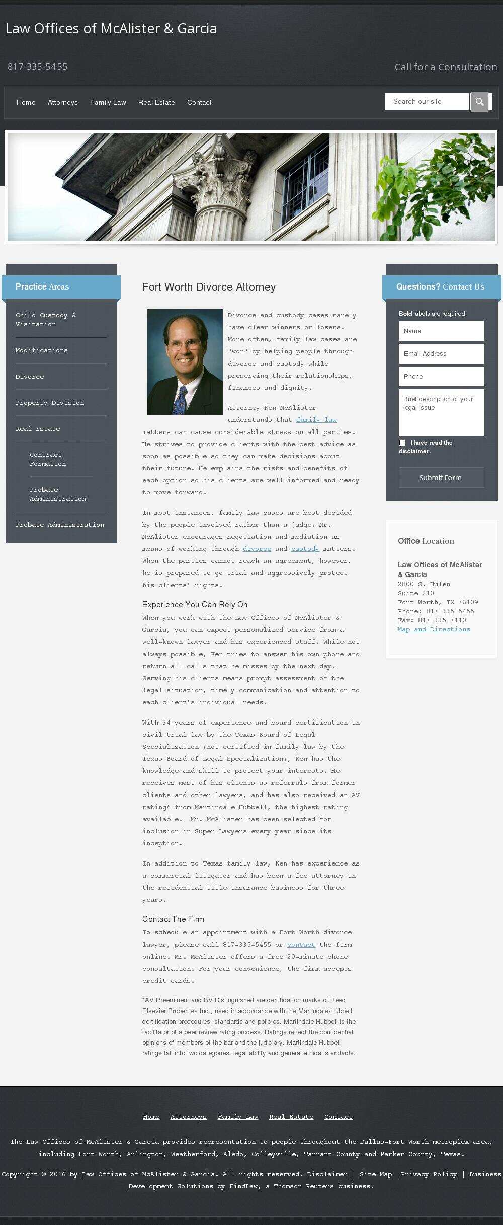 Law Offices of McAlister & Garcia - Fort Worth TX Lawyers