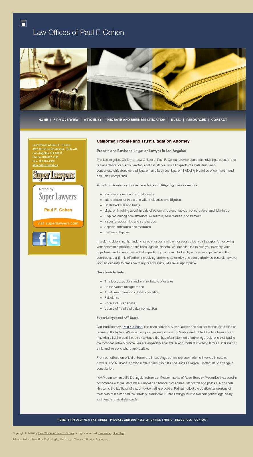 Law Offices of Paul F. Cohen - Los Angeles CA Lawyers
