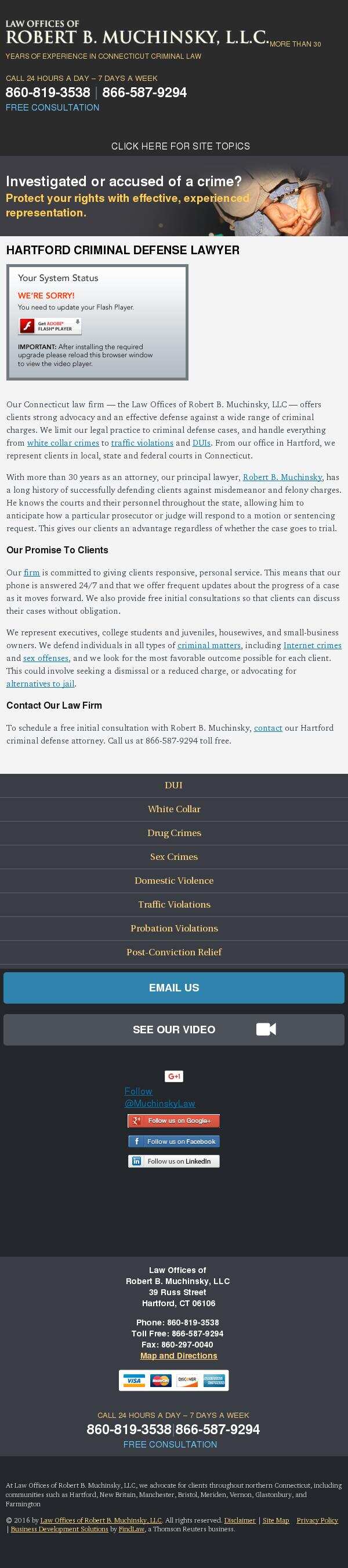Law Offices of Robert B. Muchinsky, LLC - Hartford CT Lawyers