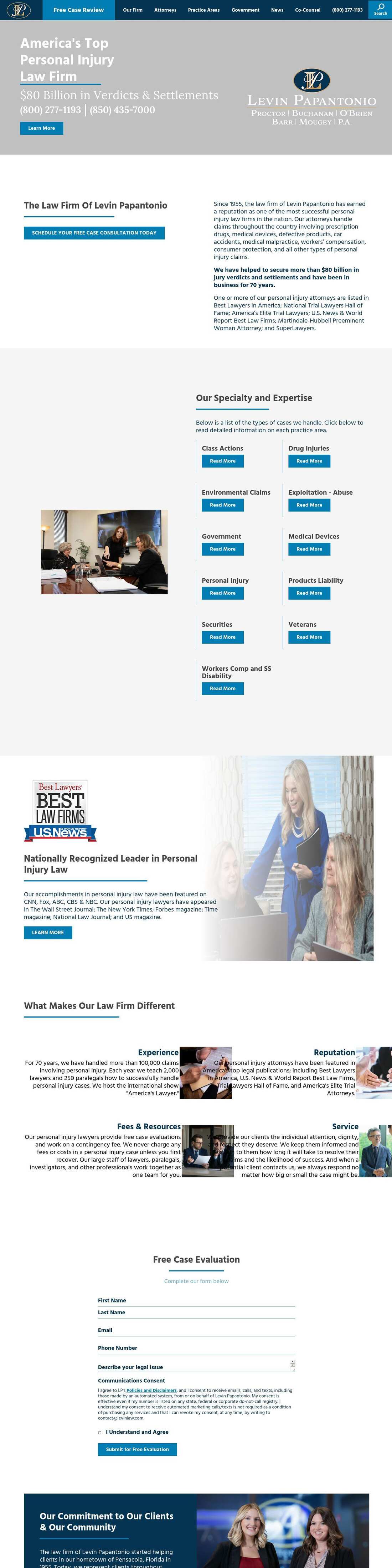 Levin Papantonio Thomas Mitchell Rafferty & Proctor P.A. - Pensacola FL Lawyers