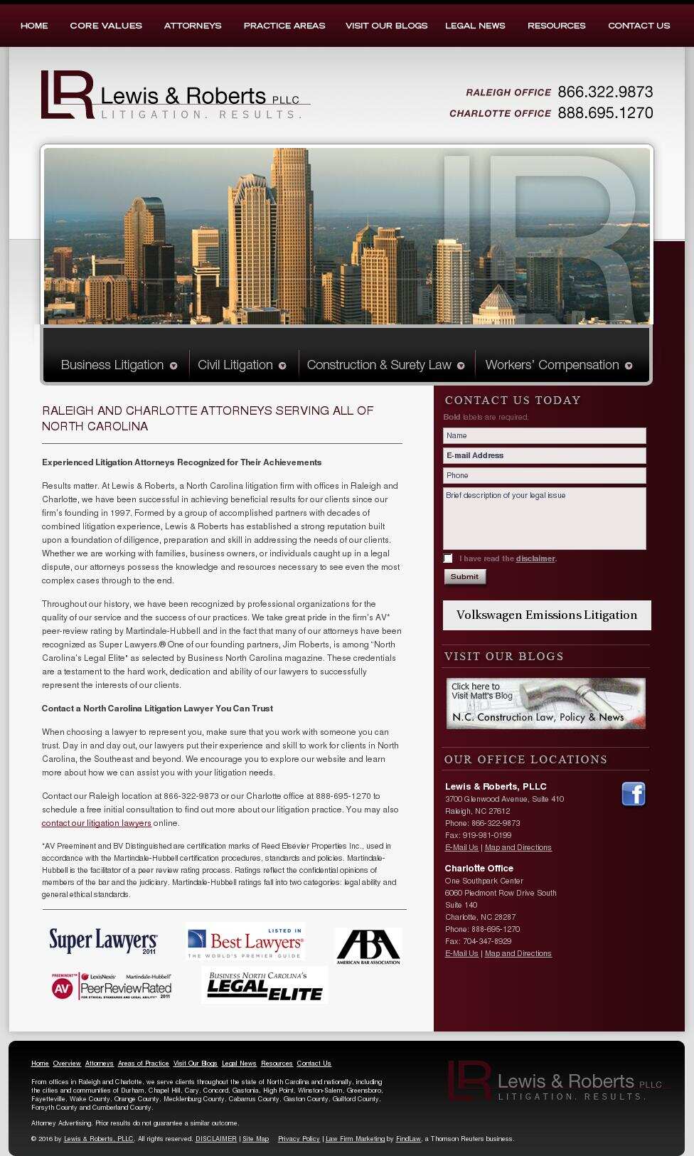 Lewis & Roberts, PLLC - Charlotte NC Lawyers