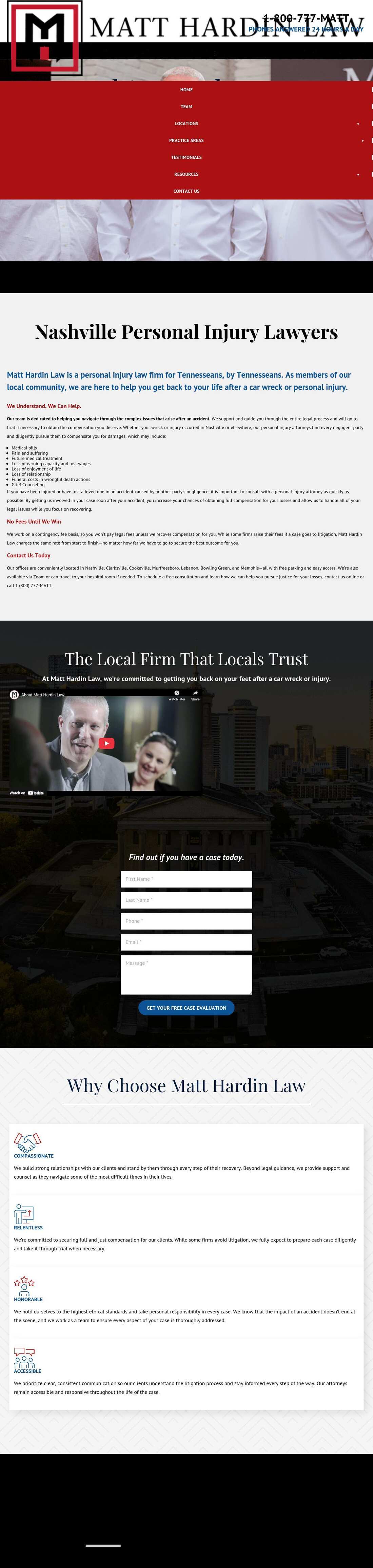 Matt Hardin Law, PLLC - Nashville TN Lawyers