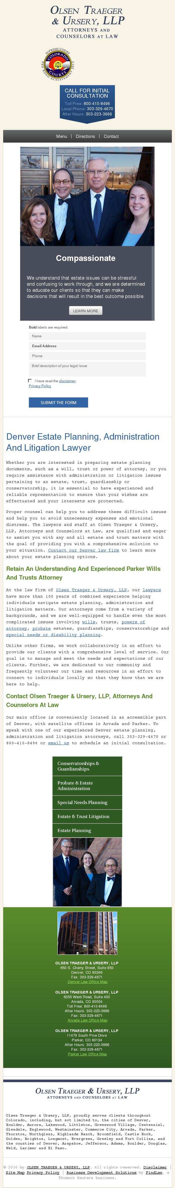 OLSEN TRAEGER & URSERY, LLP - Parker CO Lawyers