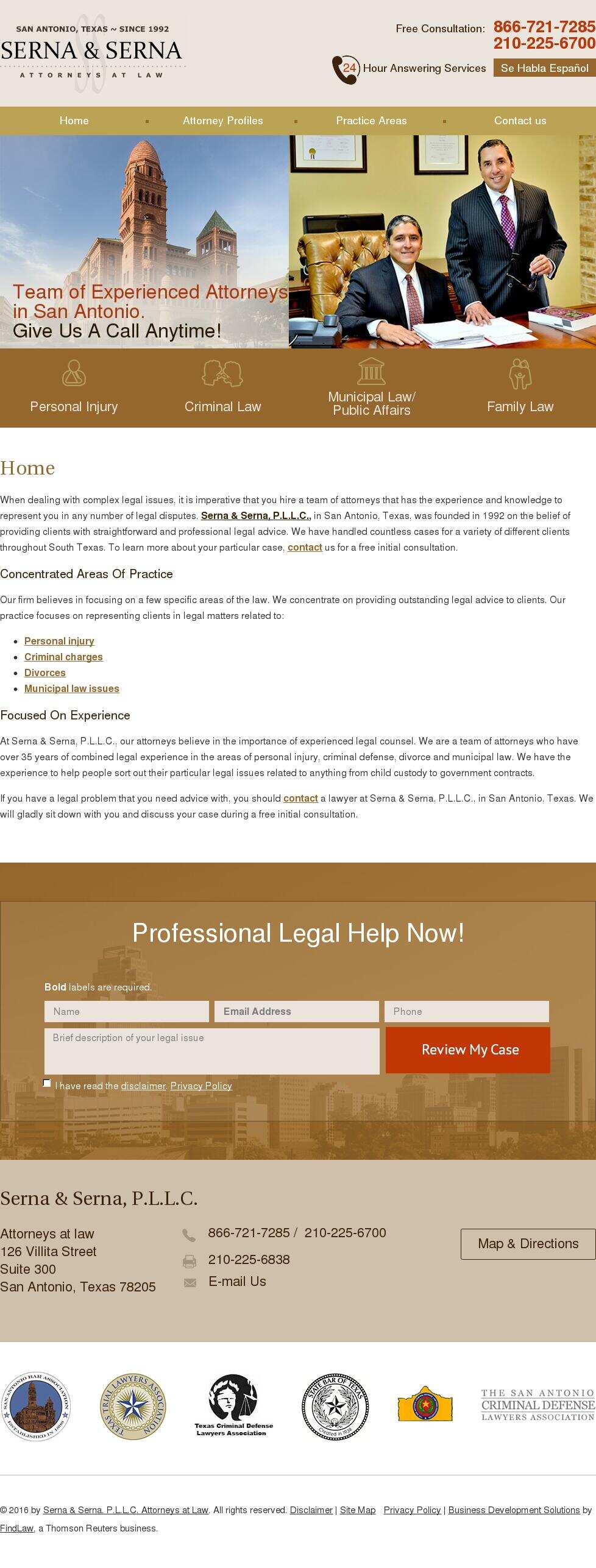 Serna & Serna, P.L.L.C. - San Antonio TX Lawyers