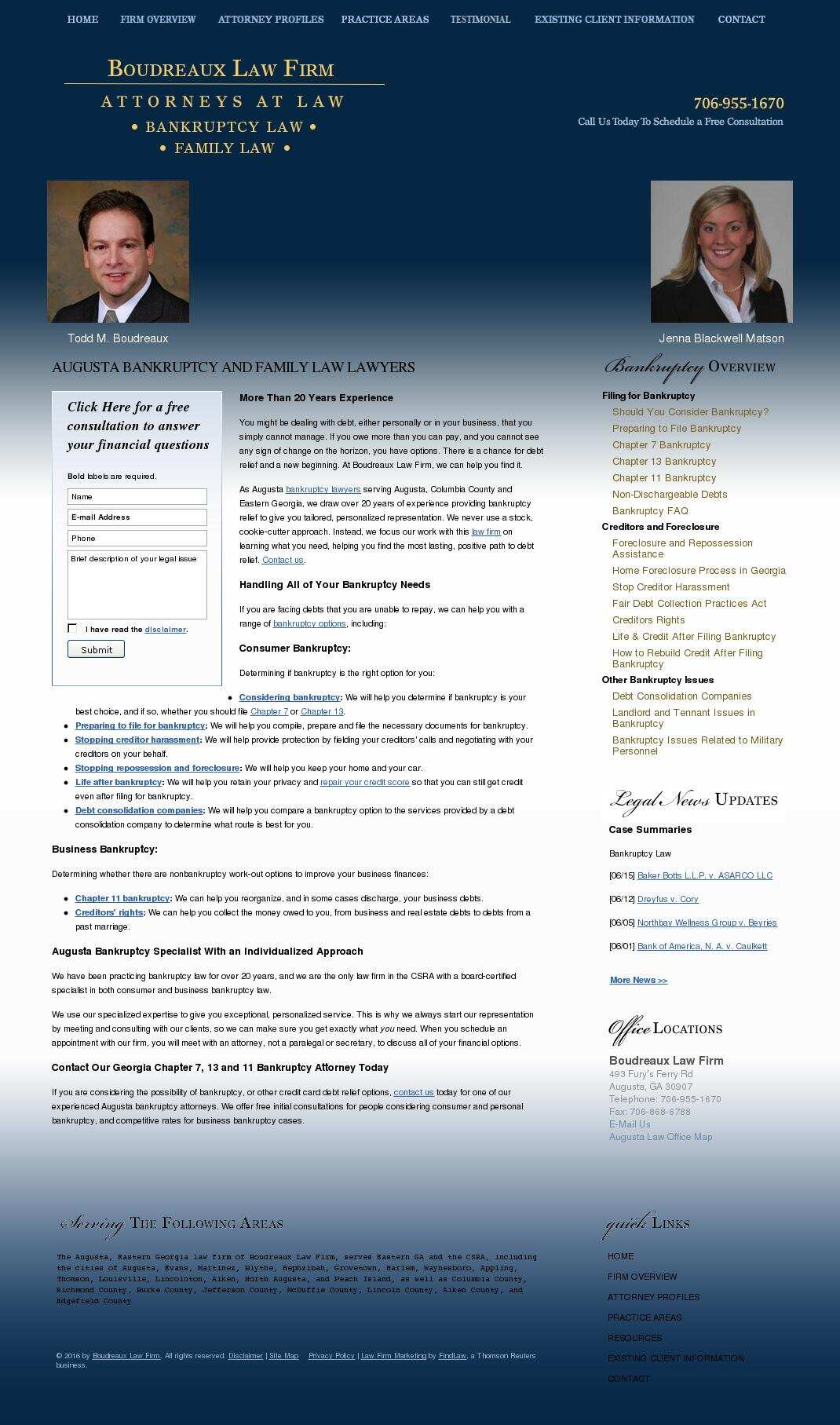 Shepard, Plunkett, Hamilton & Boudreaux, LLP - Evans GA Lawyers