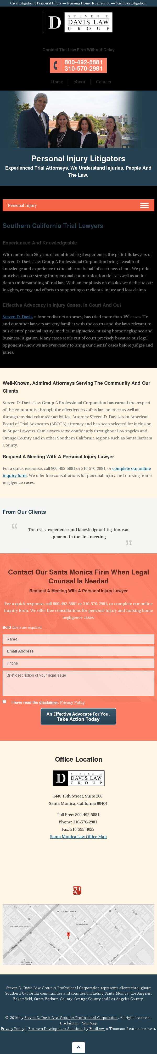 Steven D. Davis Law Group A Professional Corporation - Santa Monica CA Lawyers