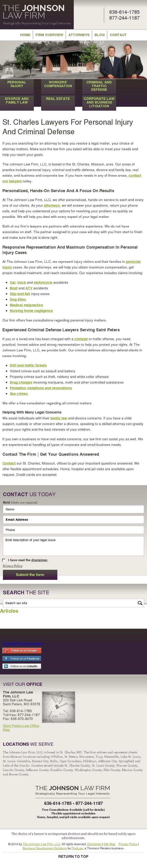 The Johnson Law Firm, LLC - Saint Peters MO Lawyers