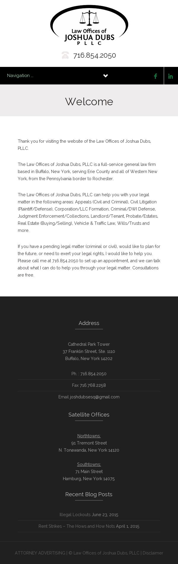 The Law Offices of Joshua Dubs, PLLC - Buffalo NY Lawyers