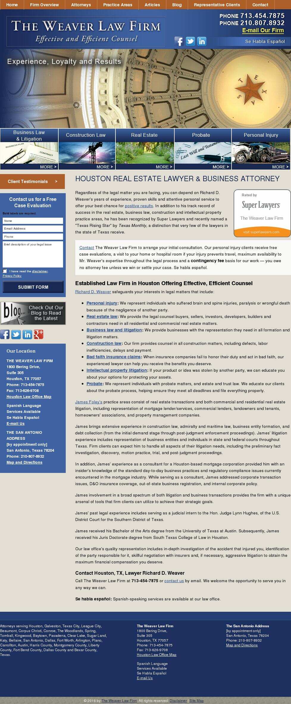 The Weaver Law Firm - Houston TX Lawyers
