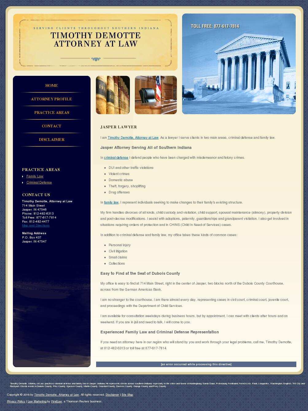Timothy Demotte, Attorney at Law - Jasper IN Lawyers