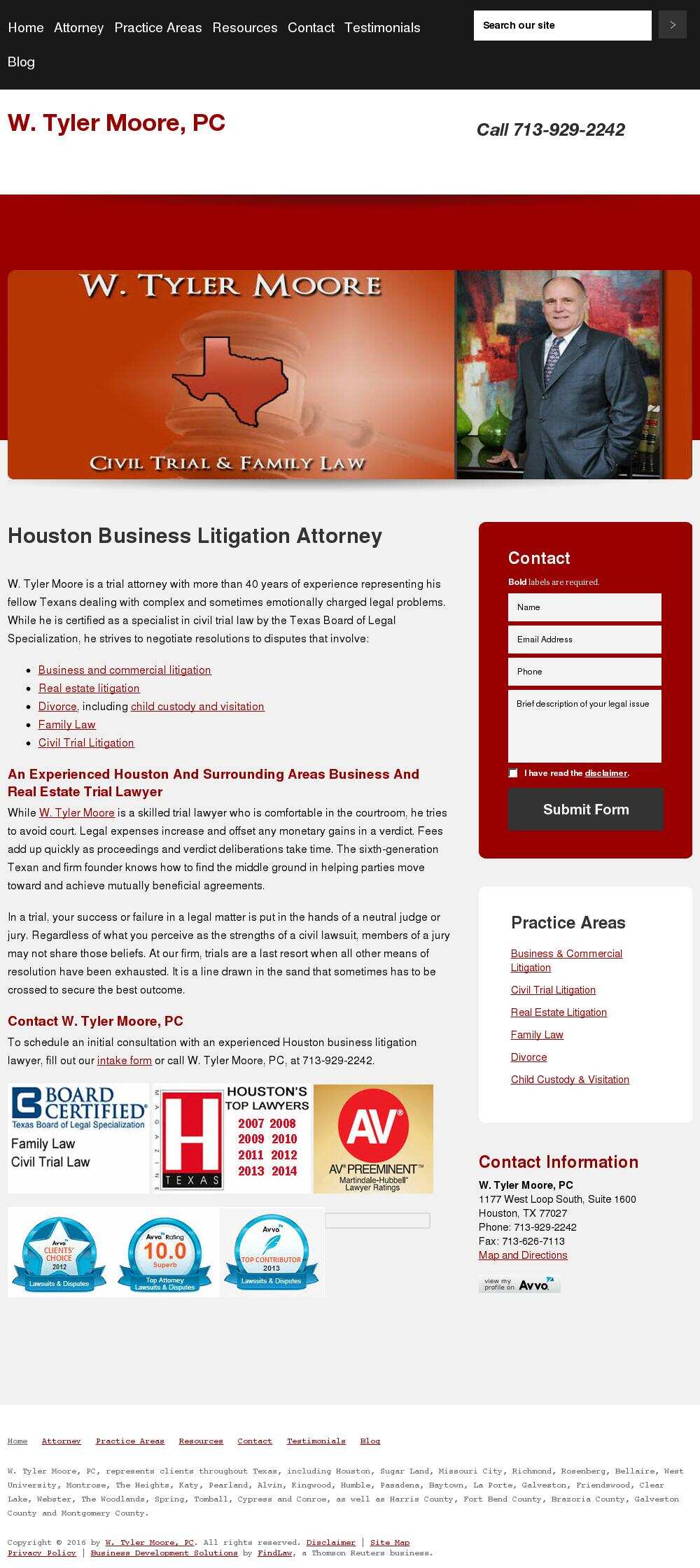 W. Tyler Moore, PC - Houston TX Lawyers