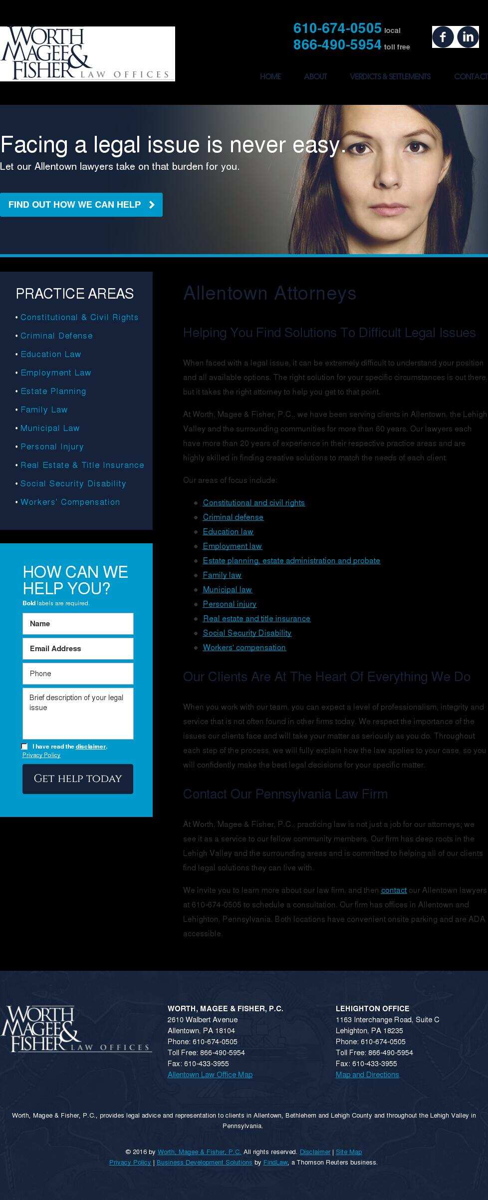 Worth, Magee & Fisher, P.C. - Allentown PA Lawyers