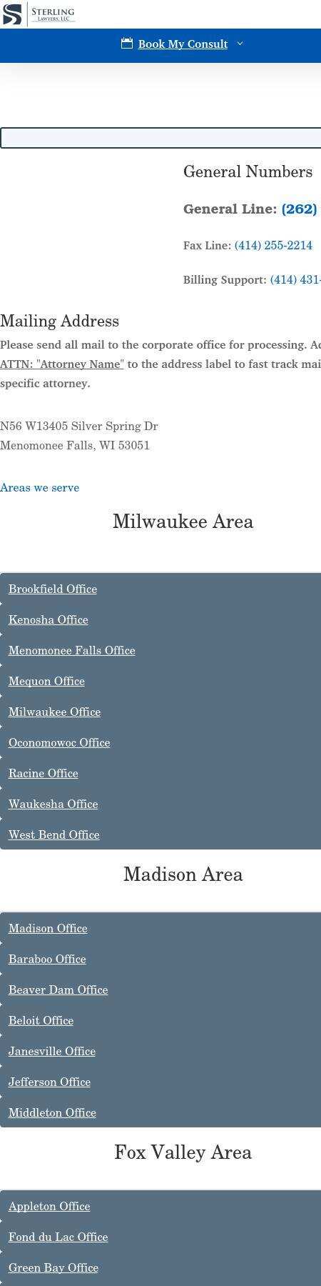 Sterling Law Offices, S.C. - West Bend WI Lawyers