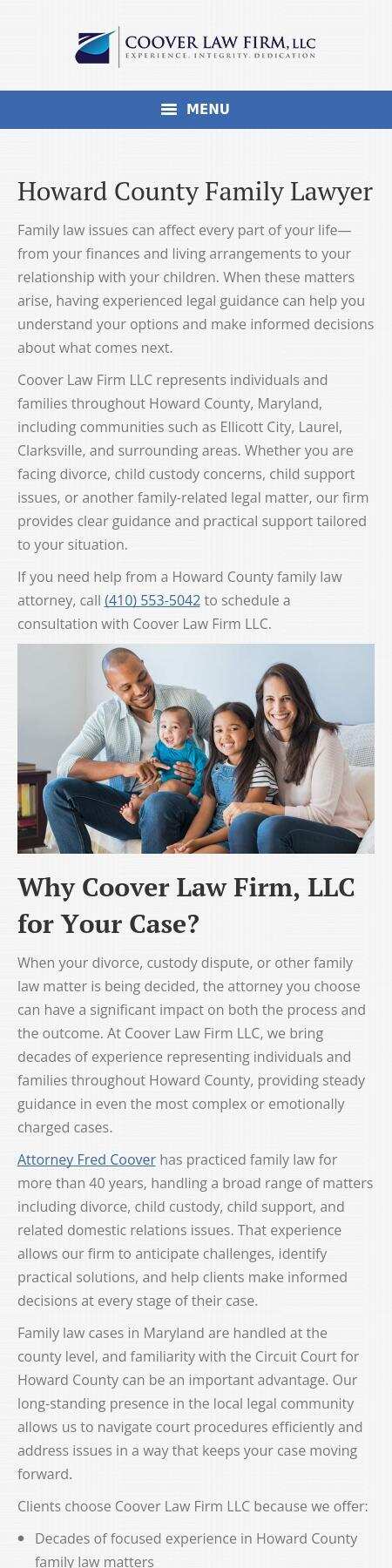 Howard County Family Lawyer - Columbia MD Lawyers