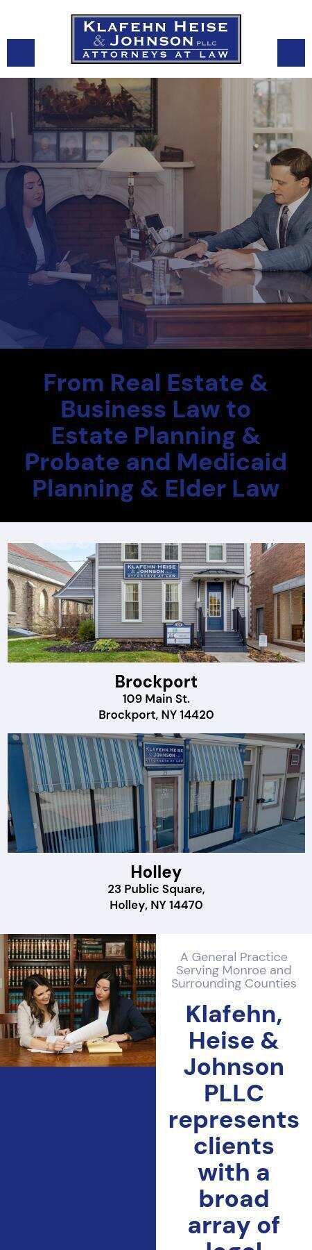Klafehn, Heise & Johnson P.L.L.C., Attorneys at Law - Brockport NY Lawyers