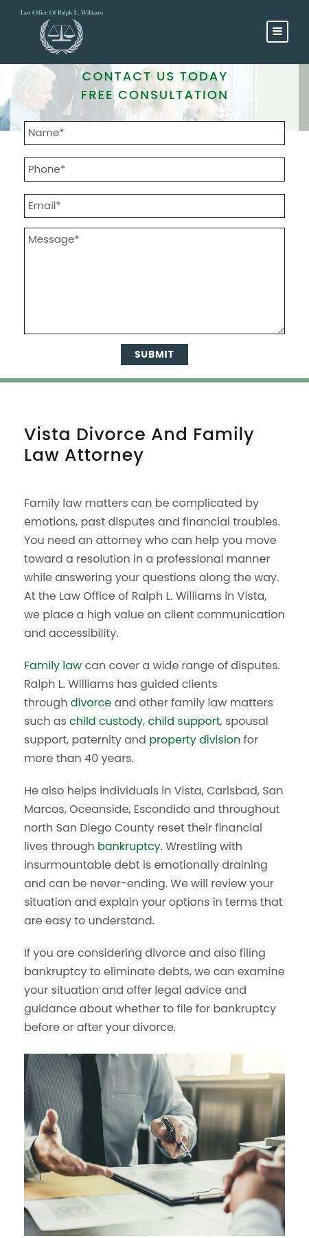 Law Office of Ralph L. Williams - Vista CA Lawyers