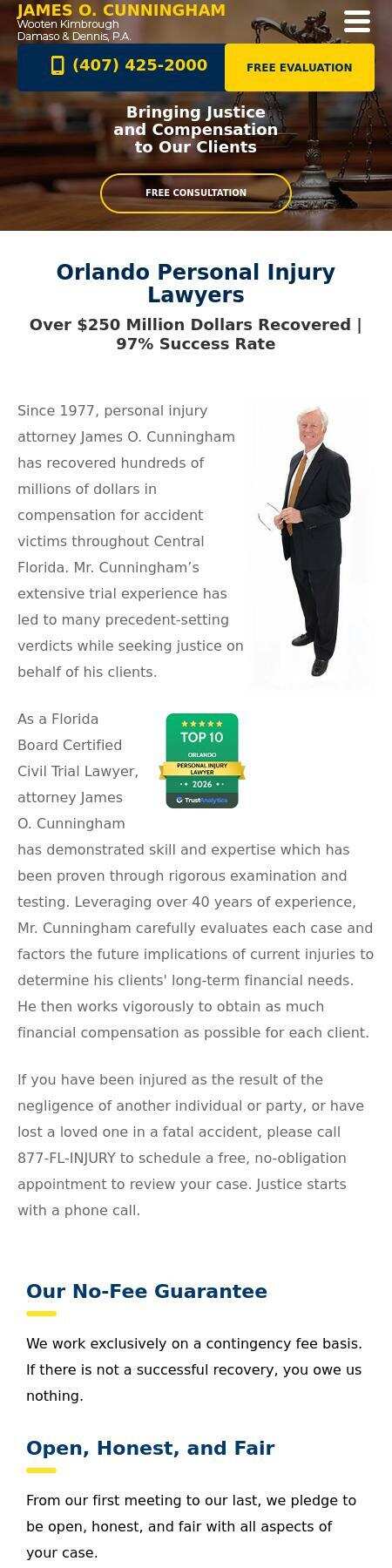 Law Offices of James O. Cunningham, P.A. - Orlando FL Lawyers