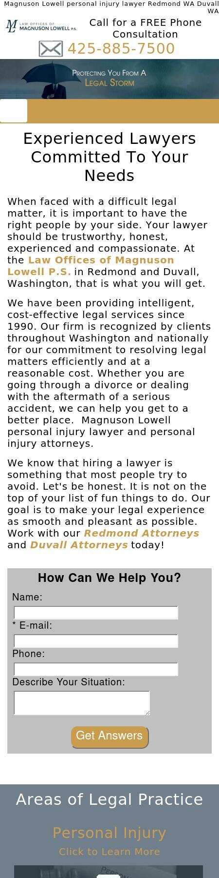 Law Offices of Magnuson Lowell P.S. - Seattle WA Lawyers