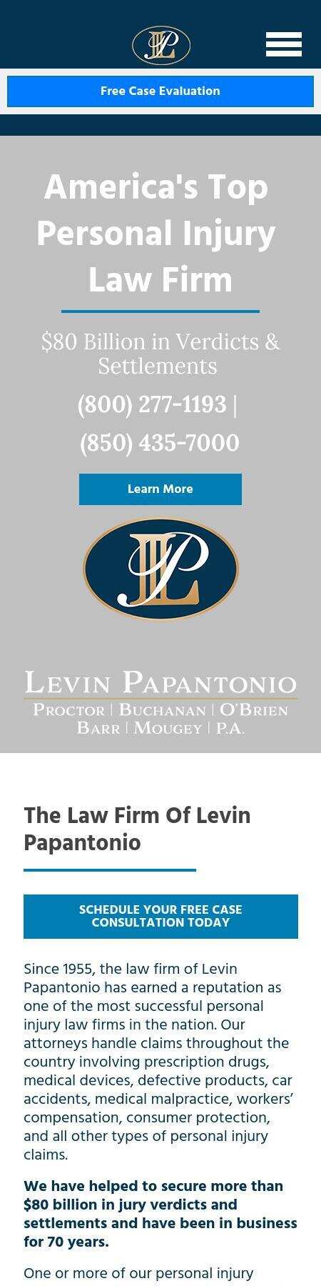 Levin Papantonio Thomas Mitchell Rafferty & Proctor P.A. - Pensacola FL Lawyers