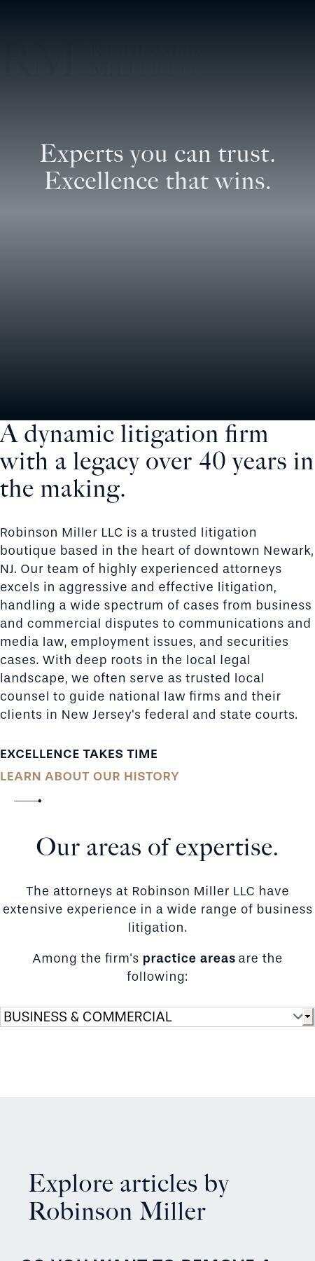 Robinson Miller LLC - Newark NJ Lawyers