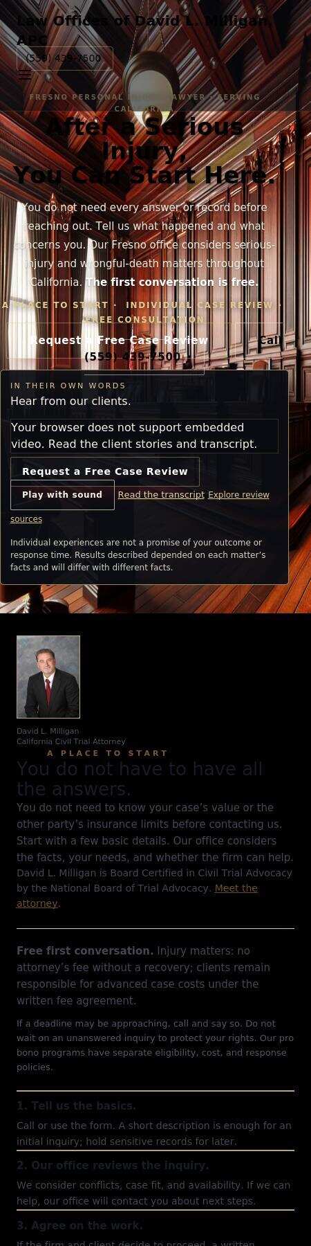 The Law Offices of David L. Milligan - Fresno CA Lawyers