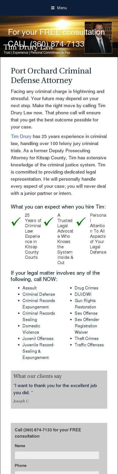 Tim Drury Law - Port Orchard WA Lawyers