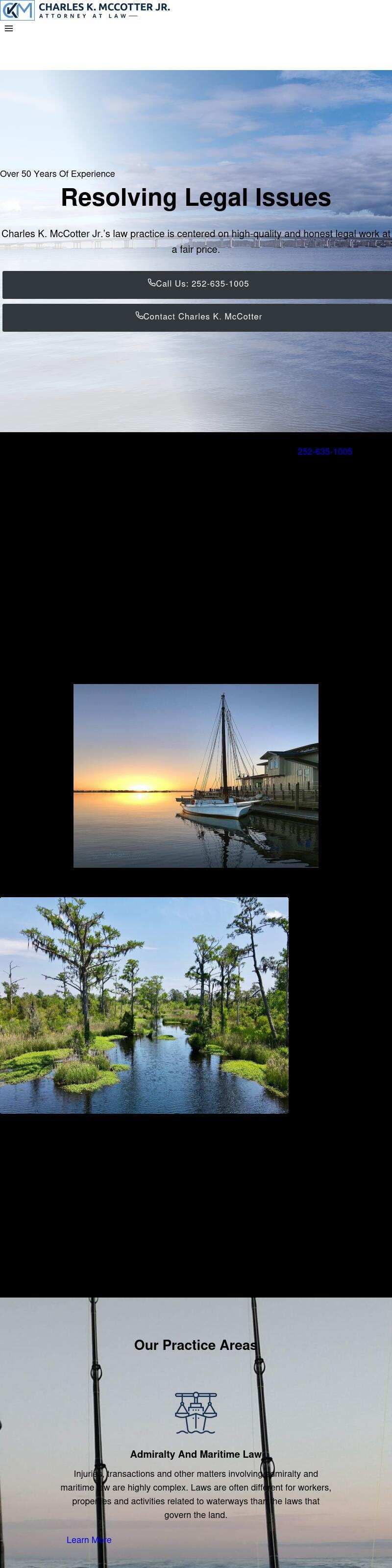 Charles K. McCotter Jr., Attornet at Law - New Bern NC Lawyers