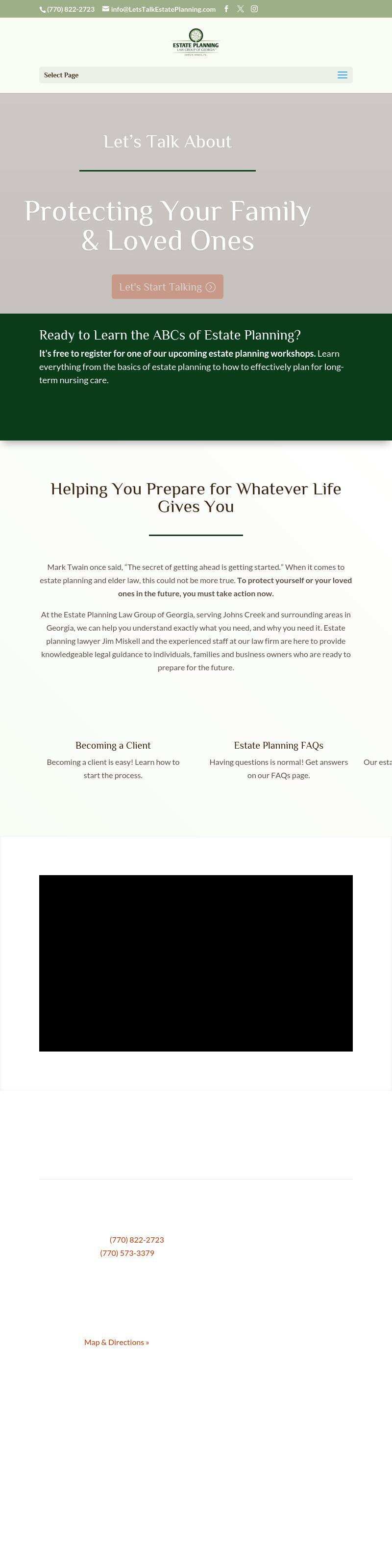 ESTATE PLANNING LAW GROUP OF GEORGIA, James M. Miskell P.C. - Johns Creek GA Lawyers