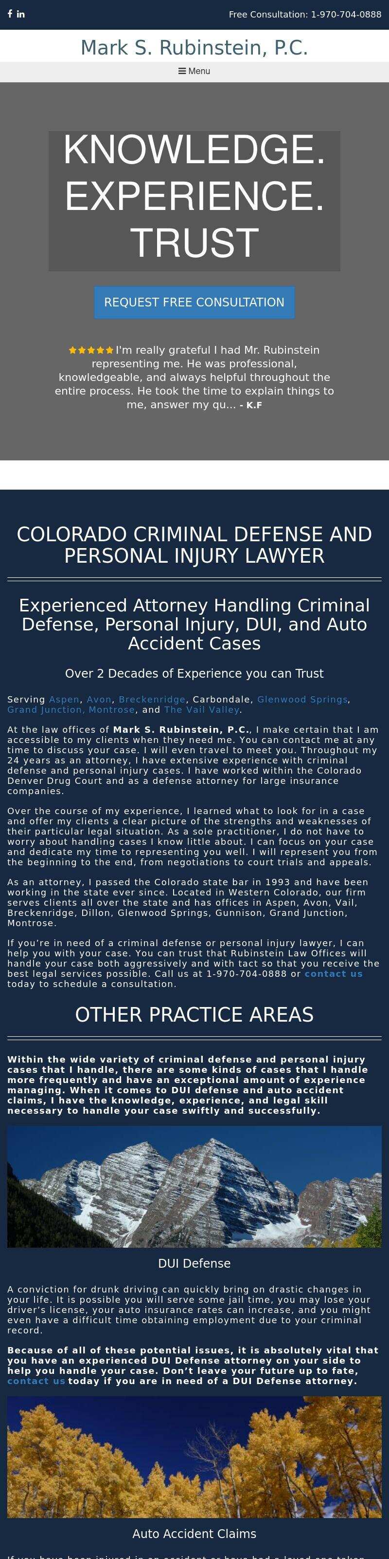 Mark S. Rubinstein, P.C. - Glenwood Springs CO Lawyers