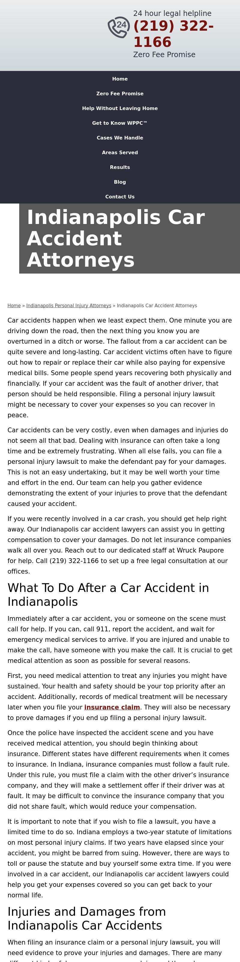 Wruck Paupore PC Injury Lawyers - Indianapolis IN Lawyers