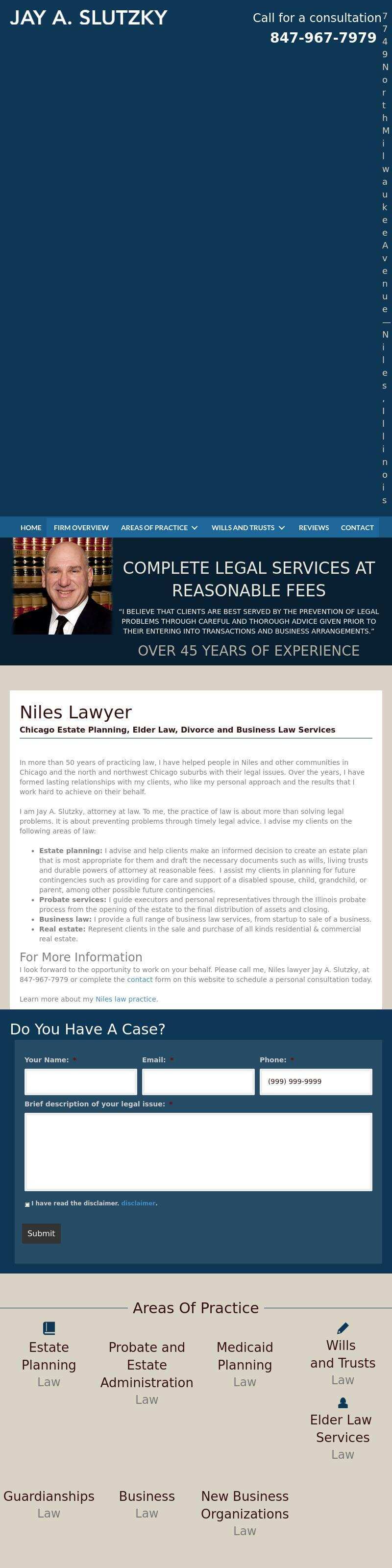 Jay A. Slutzky, Attorney at Law - Niles IL Lawyers