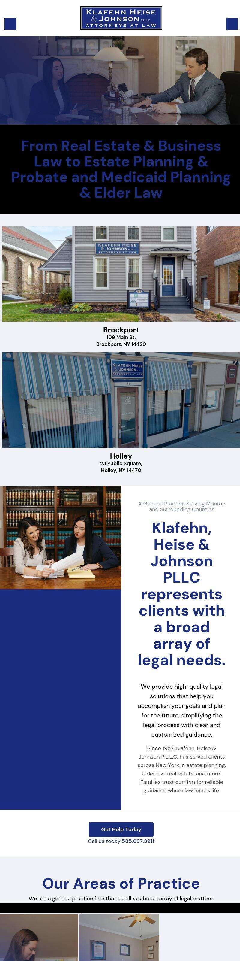 Klafehn, Heise & Johnson P.L.L.C., Attorneys at Law - Brockport NY Lawyers
