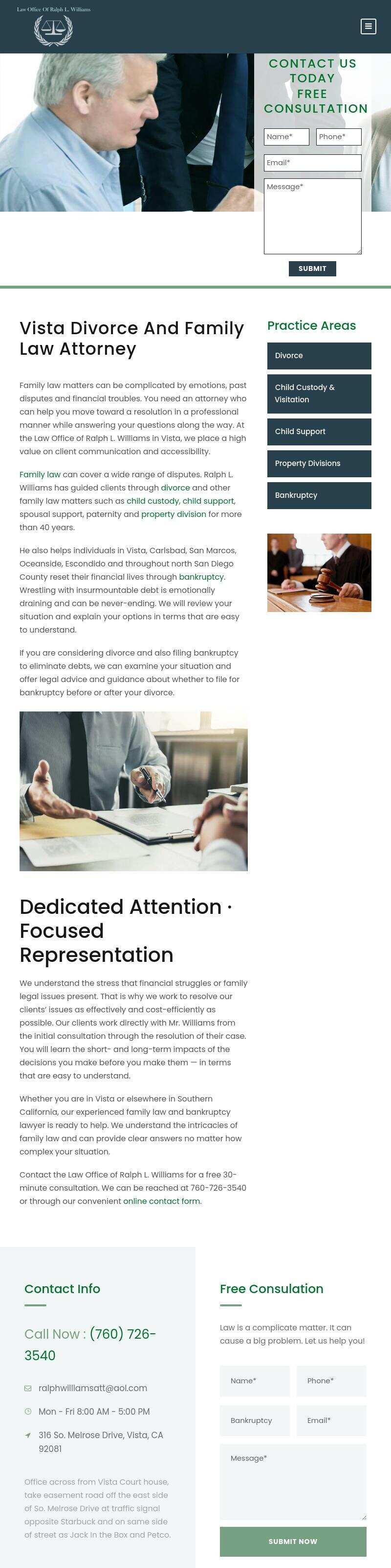 Law Office of Ralph L. Williams - Vista CA Lawyers