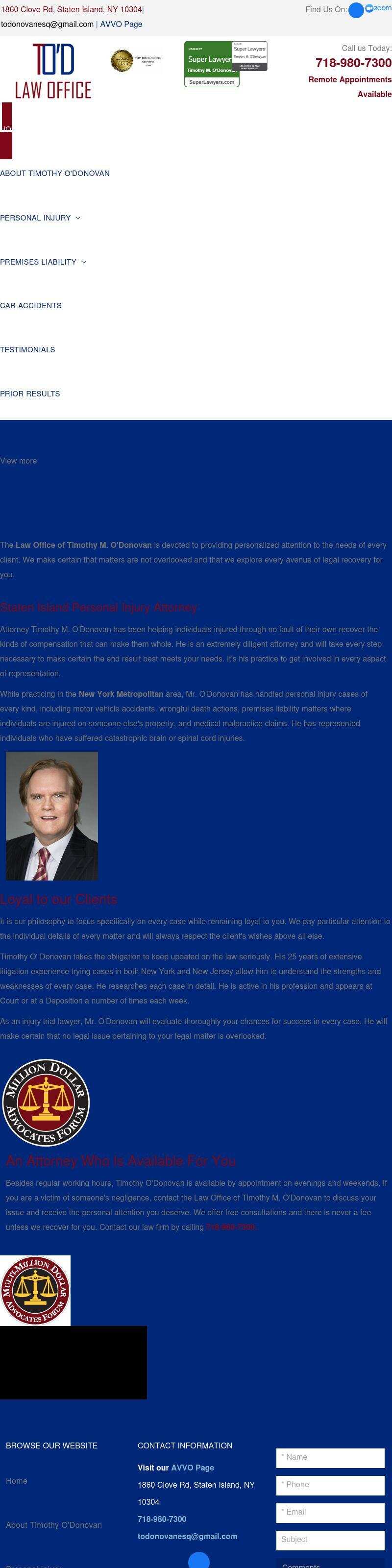 Law Office of Timothy M. O'Donovan - Staten Island NY Lawyers