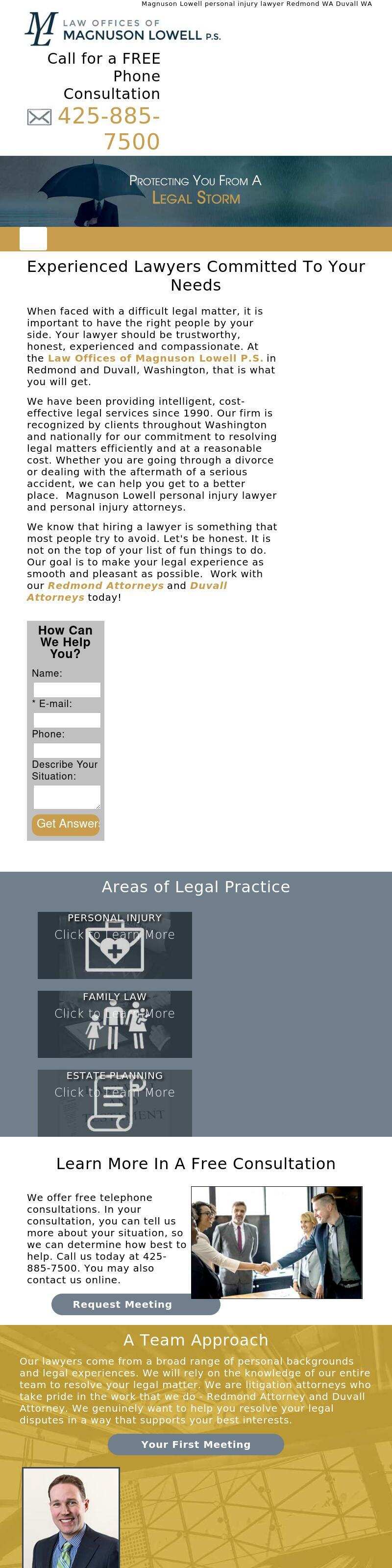 Law Offices of Magnuson Lowell P.S. - Seattle WA Lawyers