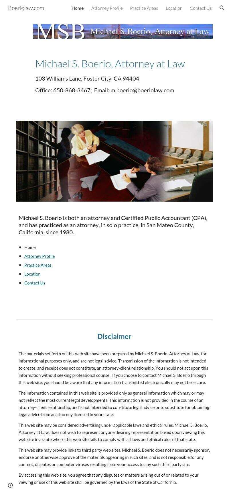 Law Offices of Michael Boerio - San Mateo CA Lawyers