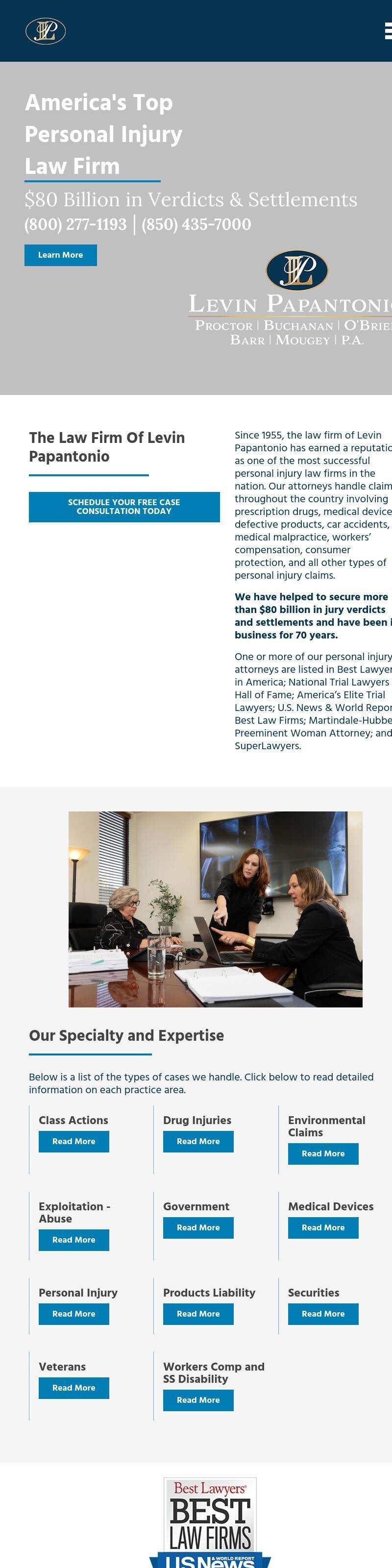 Levin Papantonio Thomas Mitchell Rafferty & Proctor P.A. - Pensacola FL Lawyers