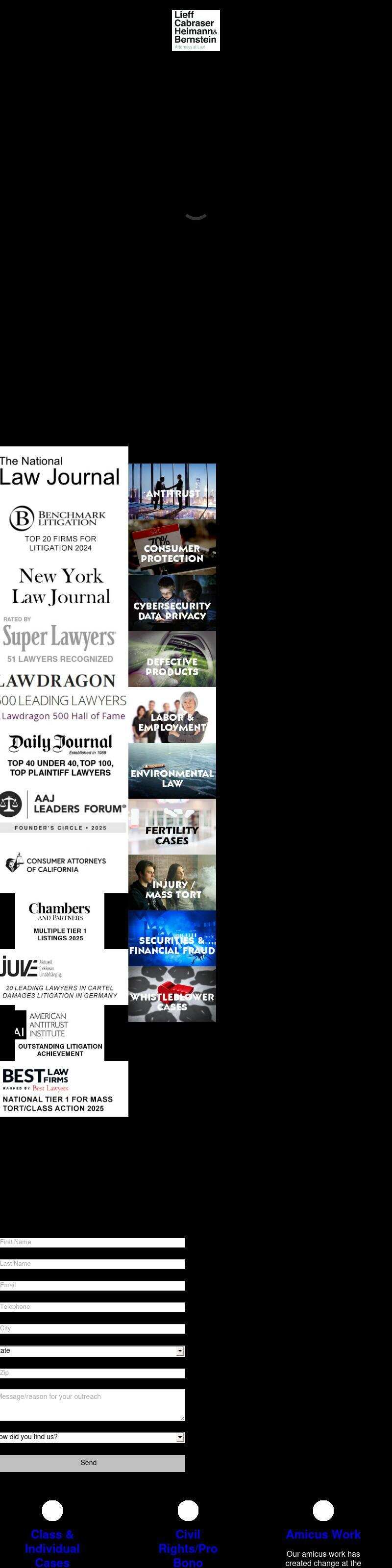 Lieff Cabraser Heimann & Bernstein, LLP - Nashville TN Lawyers