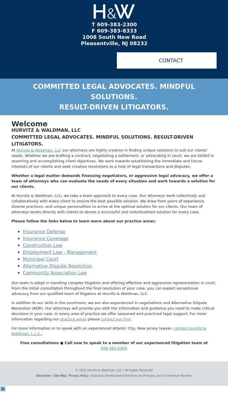 Marc Hurvitz & Assoc. - Pleasantville NJ Lawyers
