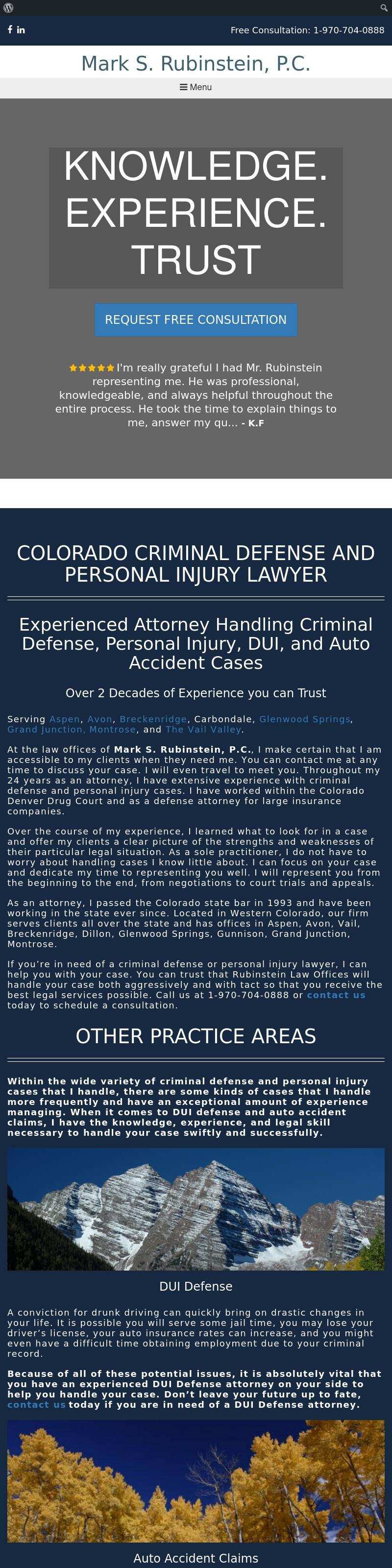 Mark S. Rubinstein, P.C. - Vail CO Lawyers